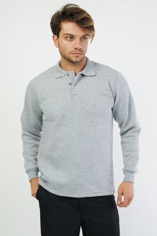 Gri Şardonlu Sweatshirt