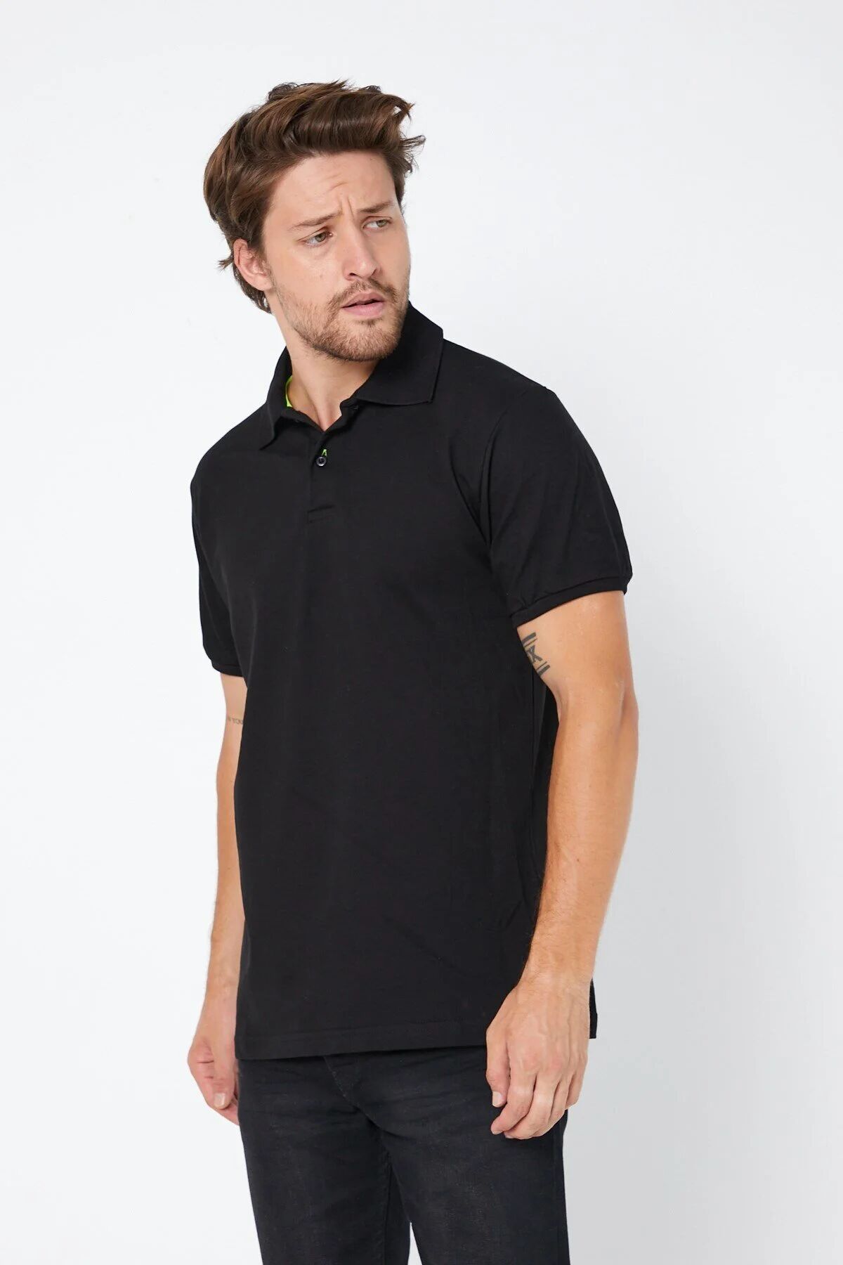 Siyah Polo Yaka Tshirt