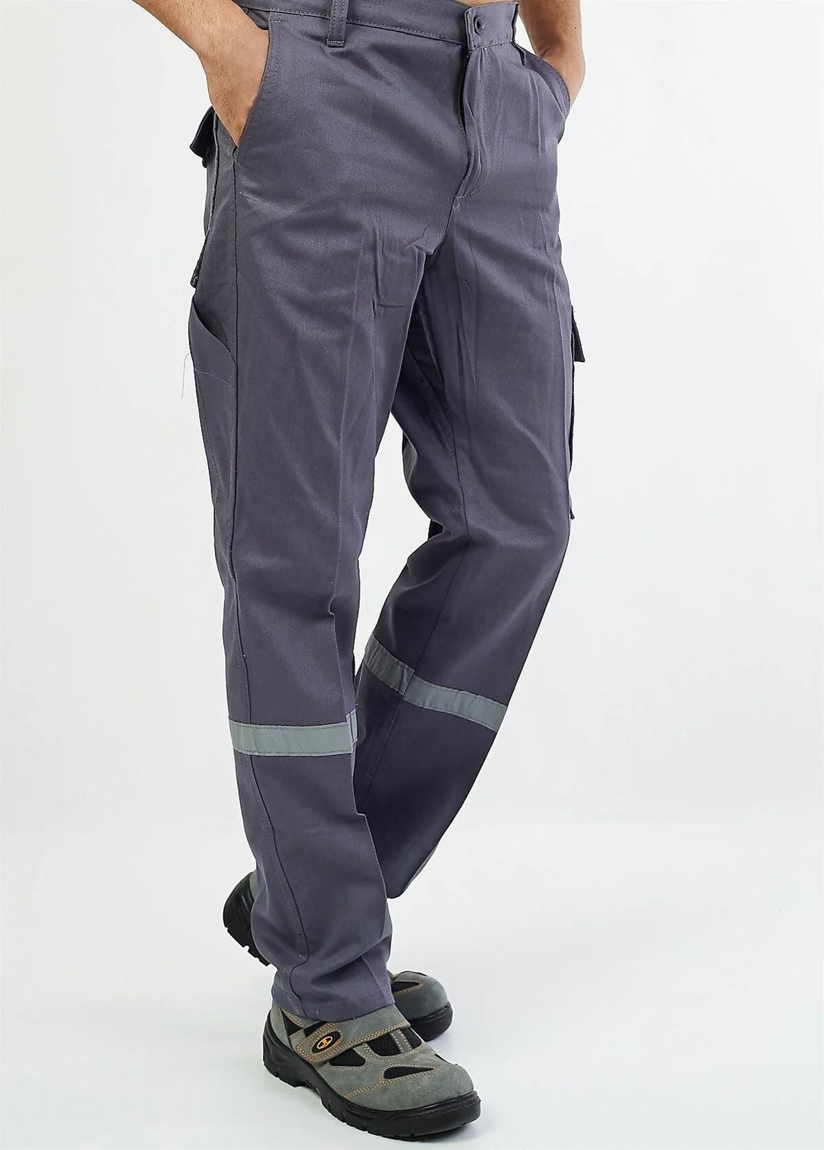 Gabardin Gri İş Pantolon