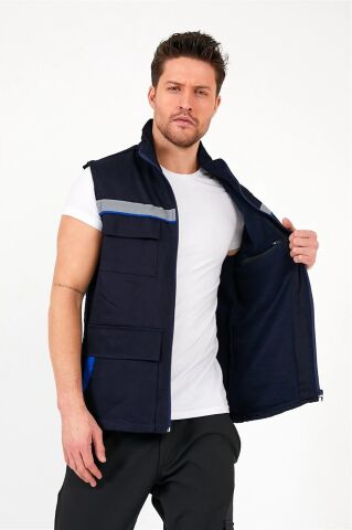 Gabardin Yelek Lacivert