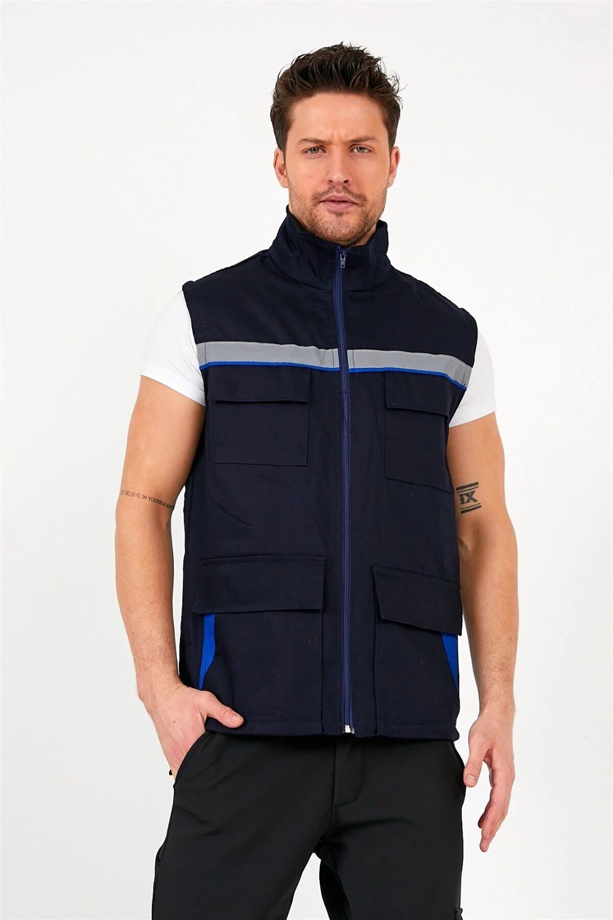 Gabardin Yelek Lacivert