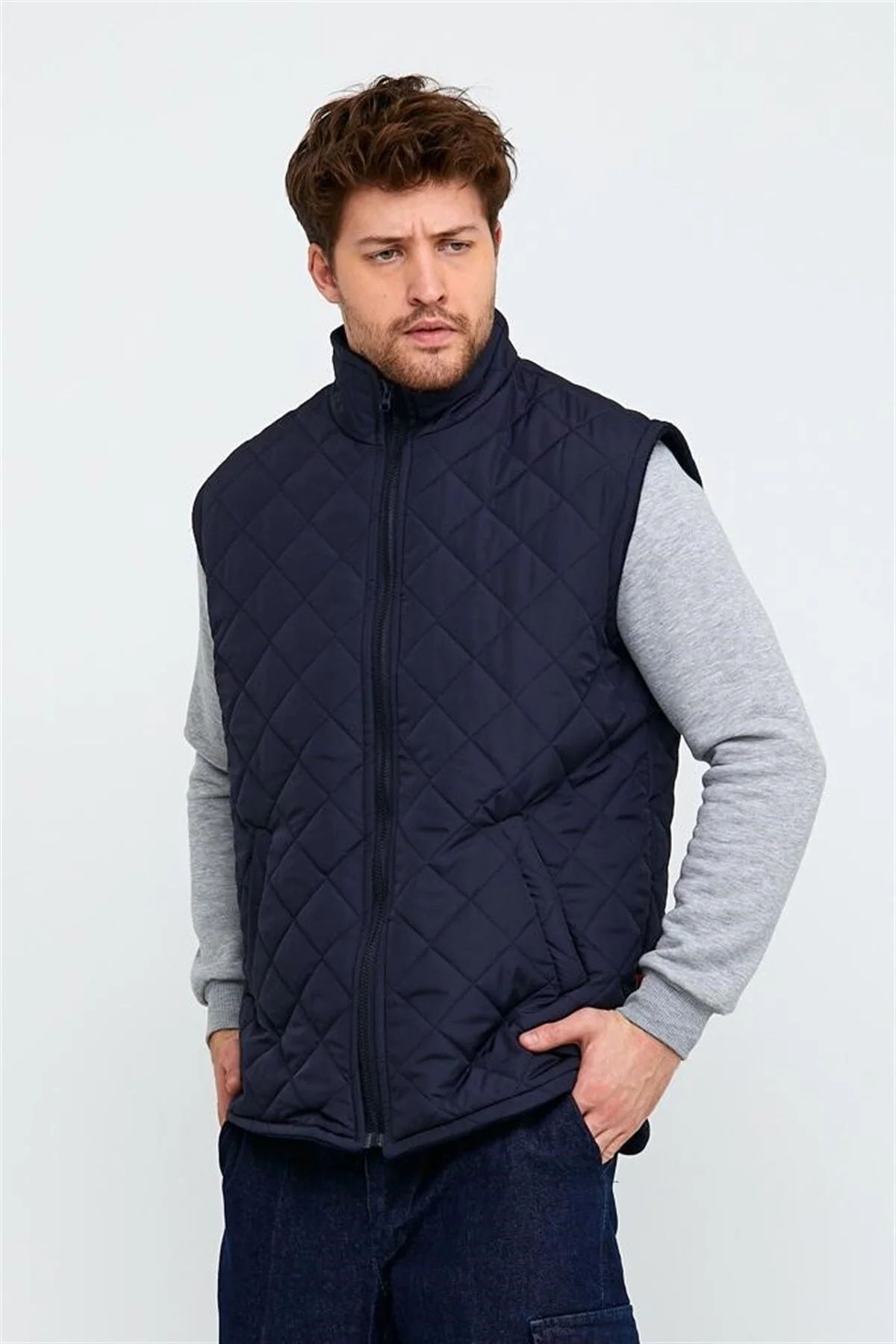 Kapitone Yelek Lacivert