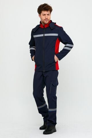 Lacivert Softshell Mont