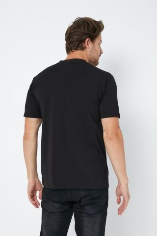 Süprem V Yaka Siyah T-shirt