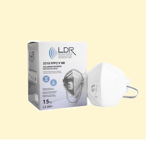 LDR 3210 FFP2 NR V Toz Maskesi Gri (15'li Paket)LDR 3210 FFP2 NR V Toz Maskesi Gri (15'li Paket)