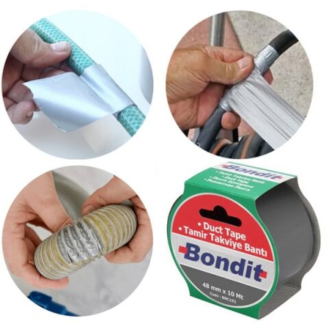 Duct Tape Takviye Tamir Bandı Gri 48 mm x 10 m