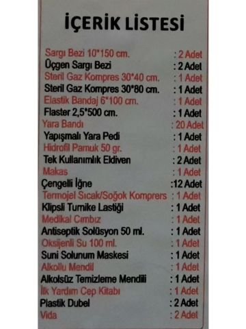 ARS İLK YARDIM KİTİ
